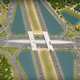 Image for article titled The Diverging Diamond Interchange Looks Like Hell But Promises a Safer Future